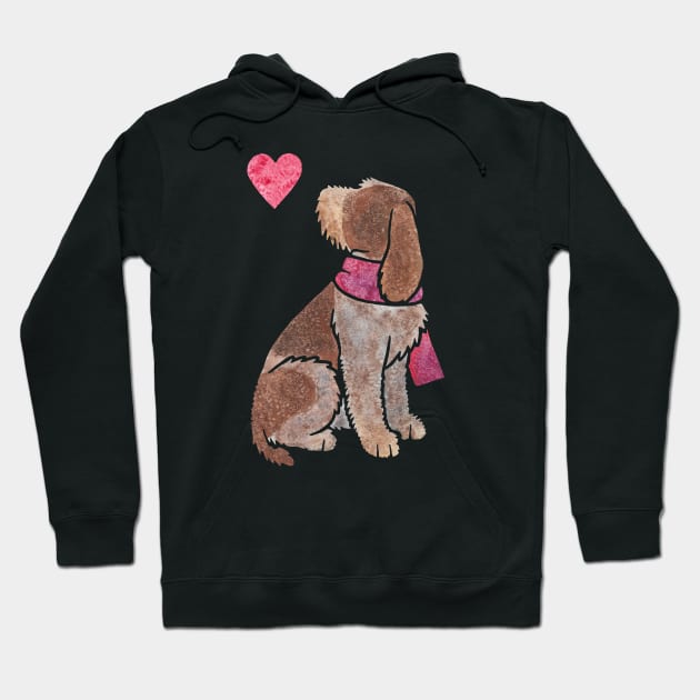 Watercolour Spinone Italiano Hoodie by animalartbyjess